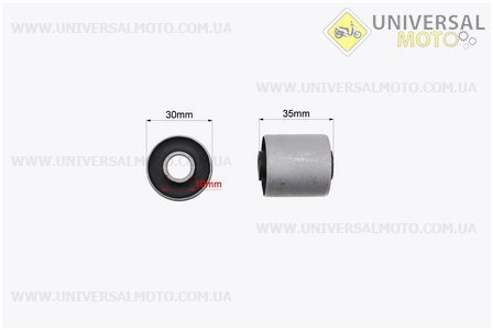 Сайлентблок двигателя длинный 30мм (30х35х10) комплект 2 штуки . Taiwan (Скутер 50-100см3 / UM3097-V33)