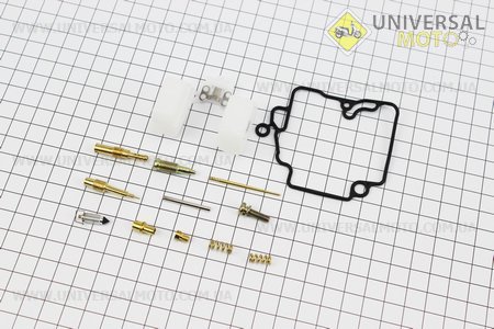 Ремонтный комплект карбюратора 50-80см3, 11 деталей + поплавок. Китай (Скутер 50-100см3 / UM3097-V41)