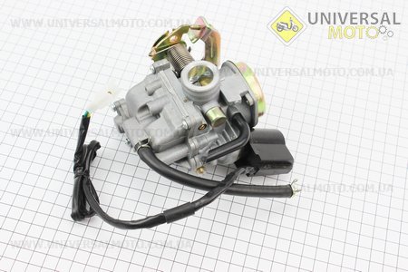 Карбюратор у зборі (металева кришка). KUROSAWA (Запчастини до 4Т скутера / UM3098-V11)