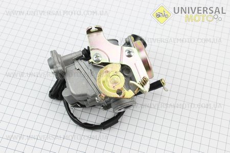 Карбюратор у зборі (металева кришка). KUROSAWA (Запчастини до 4Т скутера / UM3098-V11)