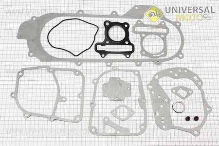 Прокладки двигателя, комплект 44мм-60см3 (длинный вариатор). BAJAJ (Скутер 50-100см3 / UM3098-V30)