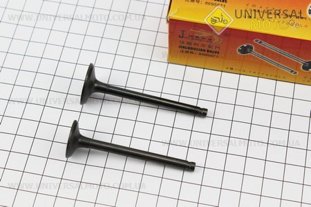 Клапан впускний, випускний (НЕМАГНІТний) комплект збільшенні (d = 20 / 23мм, L = 65 / 66мм). JINLONGLIAN (Запчастини до 4Т скутера / UM3099-V59)