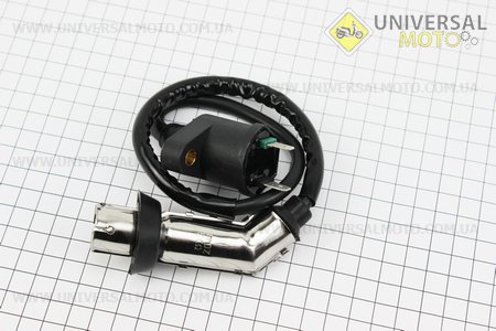 Котушка запалювання зі свічником (метал). Китай (Запчастини до 4Т скутера / UM3099-V75)