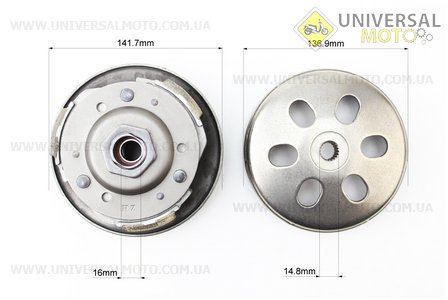 Варіатор задній у зборі. Китай (Запчастини до 4Т скутера / UM3100-V09)