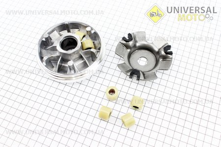 Варіатор передній у зборі (без втулки). Китай (Запчастини до 4Т скутера / UM3100-V42)