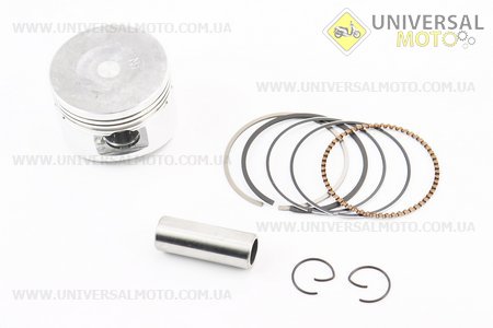 Поршневий комплект (поршень, кільця, палець) 125см.куб. 52,4мм STD (палець 15мм). Китай (Запчастини до 4Т скутера / UM3100-V89)