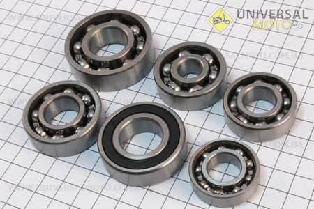 Подшипники к-кт 6шт (6004-2RS;6301;6002;6204;6202;6203)