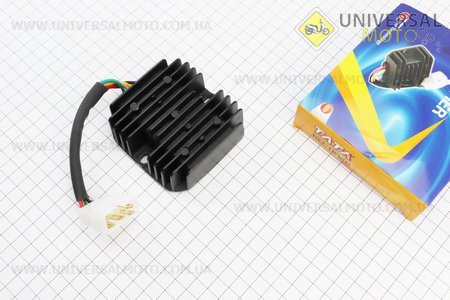 Реле-регулятор напруги 5 проводів - "5" (роз'єм великий "тато"). TATA (Запчастини до 4Т скутера / UM3102-V78)