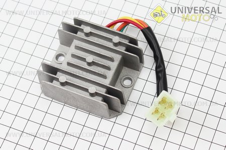 Реле-регулятор напряжения 4 контакта - "4" (разъем большой "папа"). TMMP (Скутер 125-150см3 / UM3103-V04)