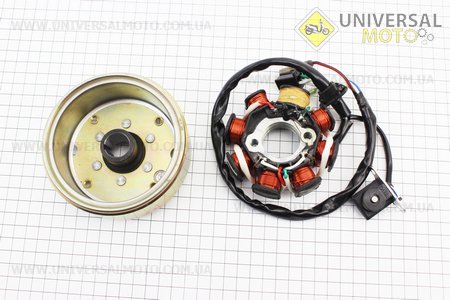 Магнето в сборе (8 катушек). ZHENGHE (Скутер 125-150см3 / UM3103-V86)
