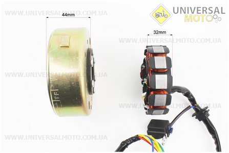 Магнето у зборі (11 котушок). ZHENGHE (Запчастини до 4Т скутера / UM3103-V87)