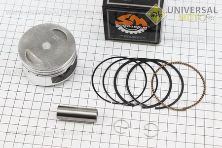 Кільця поршневі 180см.куб. 63мм STD (+ поршень, палець). Scooter-M (Запчастини до 4Т скутера / UM3104-V73)