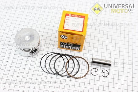 Поршневий комплект (поршень, кільця, палець) 125см.куб. 52,4мм +0,75 (палець 15 мм). VLAND (Запчастини до 4Т скутера / UM3105-V32)