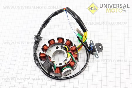 Статор магнето (генератора) (11 котушок роз'єм "мама 4+2") висота 31мм, тип 2. TMMP (Запчастини до 4Т скутера / UM3105-V59)