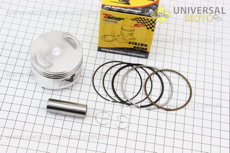 Поршневий комплект (поршень, кільця, палець) 150см.куб. 57,4мм +0,25 (палець 15 мм). TMMP (Запчастини до 4Т скутера / UM3105-V83)