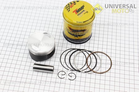 Поршневий комплект (поршень, кільця, палець) 150см.куб. 57,4мм +0,25 (палець 15мм). TMMP (Запчастини до 4Т скутера / UM3105-V84)