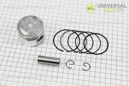 Поршневий комплект (поршень, кільця, палець) 125см.куб. 52,4 мм WH125 Keeway +0,25 (палець 15мм). Китай (Запчастини до 4Т скутера / UM3106-V42)
