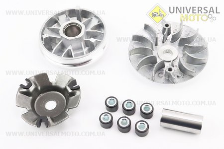 Варіатор передній+втулка+крильчатка комплект. TATA (Запчастини до 4Т скутера / UM3106-V52)