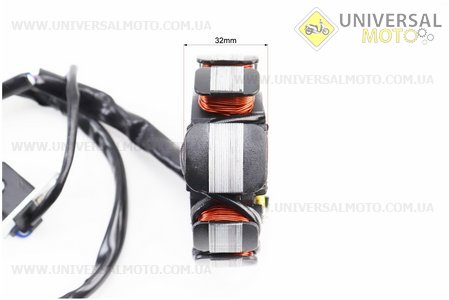 Статор магнето (генератора) (11 котушок роз'єм "мама 4+2") висота 32мм. Formula (Запчастини до 4Т скутера / UM3107-V85)