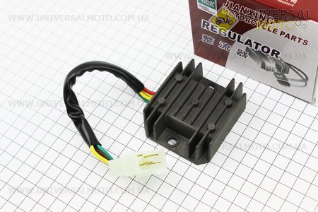 Реле-регулятор напруги 5 проводів - "5" (роз'єм великий "тато"). JIANXING (Запчастини до 4Т скутера / UM3107-V88)