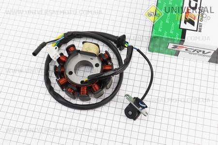 Статор магнето (генератора) (11 котушок роз'єм "мама 4+2") висота 32мм. TT CRV (Запчастини до 4Т скутера / UM3108-V73)