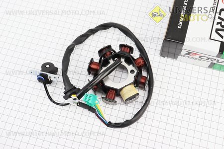 Статор магнето (генератора) (8 котушок роз'єм "мама 3 + 2") висота 29мм. TT CRV (Запчастини до 4Т скутера / UM3108-V74)