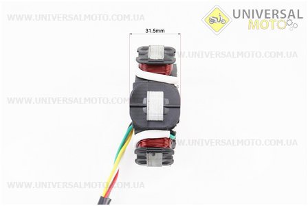 Статор магнето (генератора) (6 котушок роз'єм "мама 3 + 2") висота 31мм. TMMP (Запчастини до 4Т скутера / UM3108-V83)