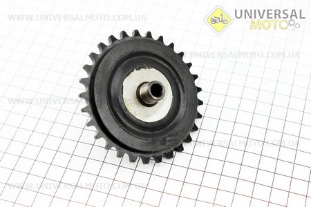 Зірка варіатора задня (пластмас) із валом внутрішнім. Китай (Запчастини до 2Т цепного скутера / UM3110-V04)