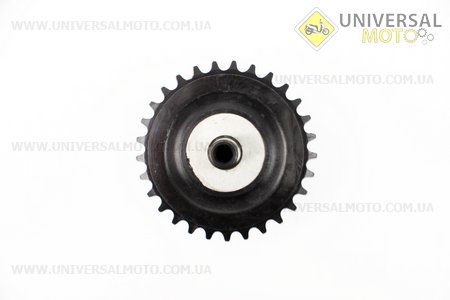 Зірка варіатора задня (пластмас) із валом внутрішнім. Китай (Запчастини до 2Т цепного скутера / UM3110-V04)