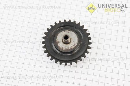 Зірка варіатора задня (пластмас) із валом внутрішнім. TATA (Запчастини до 2Т цепного скутера / UM3110-V05)