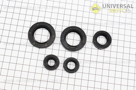 Сальник двигателя комплект 5 штук TB60 (26*42*7; 25*40*8; 17*29*8; 14*24*6; 12*24*7). Mototech (Скутер 2Т-Цепной / UM3111-V36)