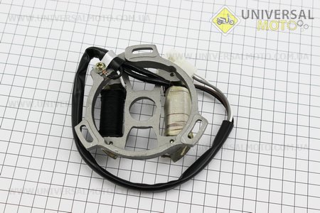 Статор магнето (генератора) (2 котушки роз'єм "тато 4"). JWBP (Запчастини до 2Т цепного скутера / UM3111-V52)
