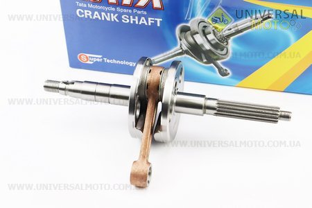 Колінвал (палець 12, 15шліців) Yamaha ТА-0036-2т-Yamaha. TATA (Запчастини до 2Т ременного скутера / UM3120-V20)