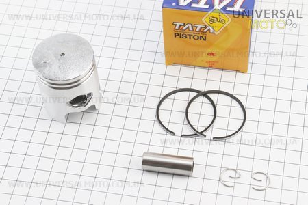 Поршневий комплект (поршень, кільця, палець) 50см.куб. 40мм +0,25 (палець 12мм). TATA (Запчастини до 2Т ременного скутера / UM3121-V00)