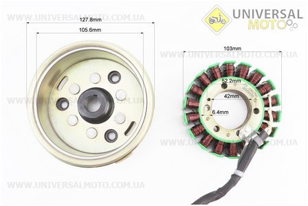 Магнето у зборі 250см.куб.. Viper (Запчастини на максіскутер 250сс / UM3130-V31)