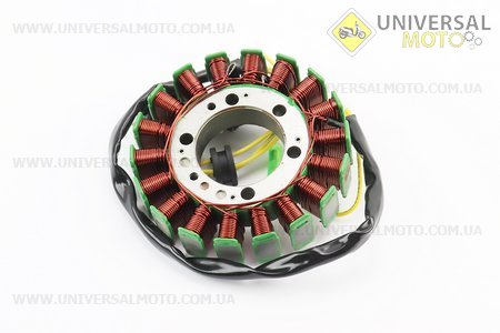 Статор магнето (генератора) Honda CN250/CF250 (18 котушок роз'єм "мама/тато 1+3") не Viper, тип 3. Viper (Запчастини до японського скутера / UM3130-V95)