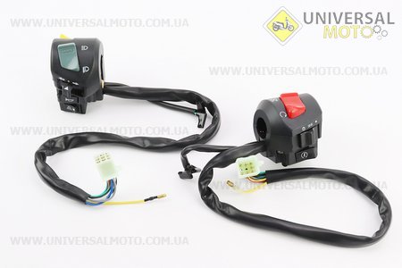 Блок кнопок на кермі лівий /правий комплект, 4T CH250. Китай (Запчастини на максіскутер 250сс / UM3131-V71)