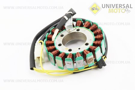 УЦІНКА 250сс СКУТЕР Статор магнето (генератора) Honda CN250/CF250 (18 котушок роз'єм "мама/тато 1+3") не Viper, тип 3 (незначний наліт, див. фото). Китай (Запчастини до японского скутера / UM3131-V72)