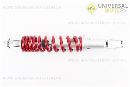Амортизатор задній GY6 / Honda - 310мм * d54мм (втулка 10мм / вилка 8 мм) регульований, Червоний. NAIDITE (Запчастини до японського скутера / UM3140-V02)