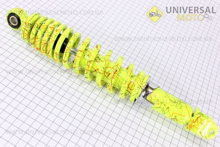 Амортизатор задний 320мм (регулируемый, цвет - лимонный с паутиной). NAIDITE (Скутер Viper Race / UM3140-V06)