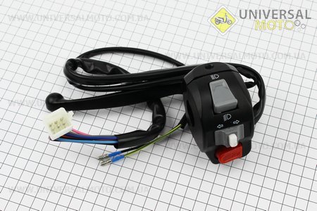 Блок кнопок на руле левый с рычагом. Китай (Скутер Viper Race / UM3140-V14)