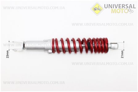Амортизатор задній GY6 / Honda - 320мм * d55мм (втулка 10мм / вилка 8 мм) регульований, Червоний. NAIDITE (Запчастини до японського скутера / UM3140-V54)