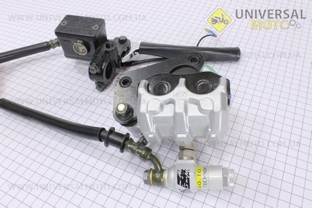 Тормозная система в сборе (суппорт двух поршневой, крепление для R3) + ABS