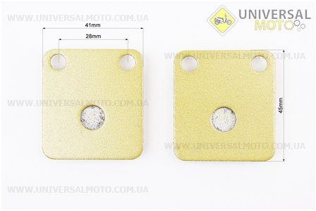 Гальмівні колодки передні "квадрат" комплект жовті. YONGLI (Запчастини на Viper Race / UM3141-V24)