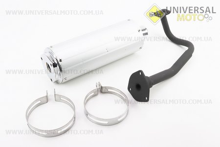 Глушник у зборі "барильце", тип 2 (незначний наліт). Китай (Запчастини до 4Т скутера / UM3143-V97)