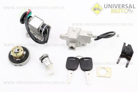 Замки комплект (запалювання, сидіння, кришка баку кругла). Китай (Запчастини на скутер Viper Wind / UM3150-V23)