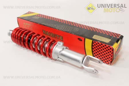 Амортизатор задній GY6 / Honda - 290мм * d55мм (втулка 10мм / вилка 8 мм) регульований, Червоний. NAIDITE (Запчастини до японського скутера / UM3150-V90)