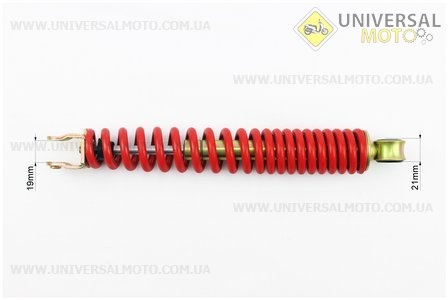 Амортизатор задній GY6 / Honda - 295мм * d40мм (втулка 10мм / вилка 8 мм), червоний. NAIDITE (Запчастини до японського скутера / UM3151-V14)