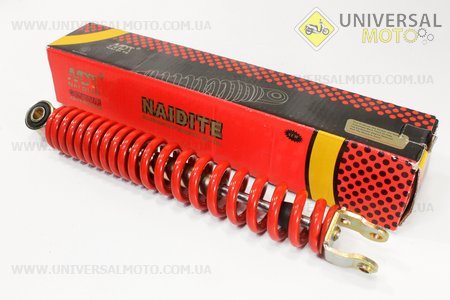 Амортизатор задній GY6 / Honda - 295мм * d40мм (втулка 10мм / вилка 8 мм), червоний. NAIDITE (Запчастини до японського скутера / UM3151-V14)