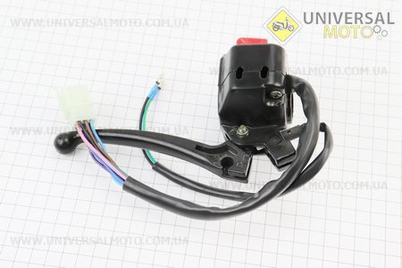 Блок кнопок на руле левый с рычагом. Китай (Скутер Viper Wind / UM3151-V16)